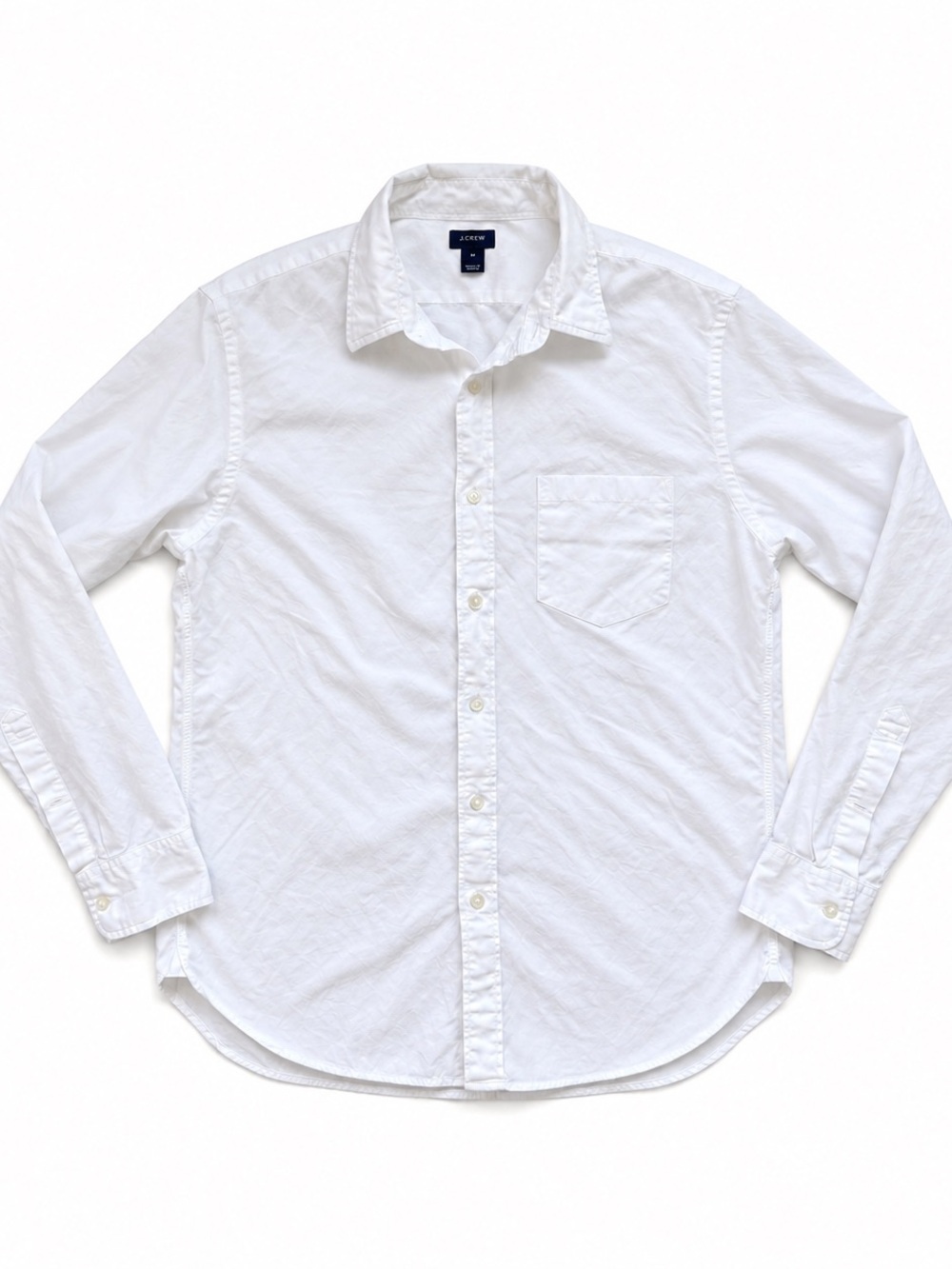 J.Crew White Cotton button down dress Shirt Men’s size medium